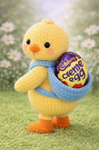 Easter chick knitting pattern - easter,