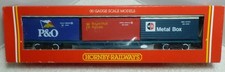 Hornby R020 Freightliner Wagon Royal Mail P&O Metal Box Containers - OO Gauge