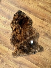 Sheepskin rug colour brown