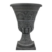 Elegant Black Stone Look Garden Urn Planter Decorative Outdoor Pot 54cm Tall