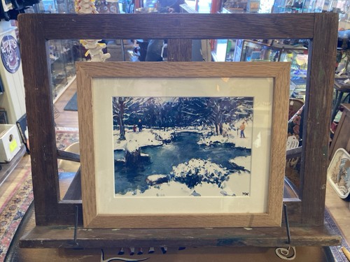 Vintage artists table easel - artists,