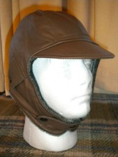 A FLYING HELMET RETRO REPRODUCTION BROWN LEATHER  CLASSIC CAR, GOODWOOD REVIVAL