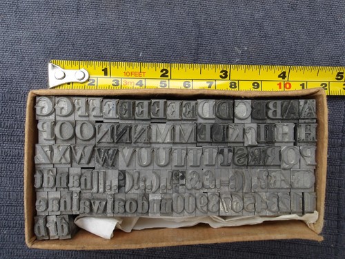 Letterpress italic type - letterpress,