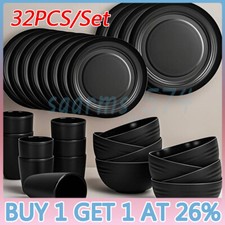 Black Dinnerware Bowl Plates