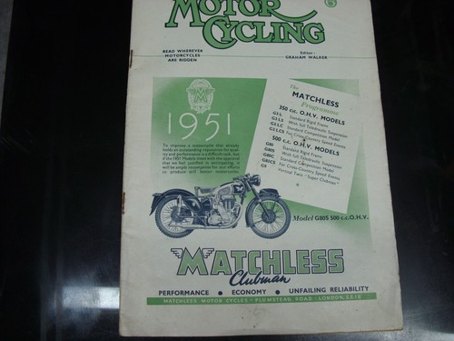 Motor cycling matchless 350 - matchless,