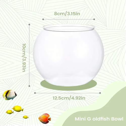 Round fish bowl clear aquarium - bowl,