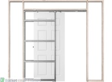 Rocket Door Frames COMPLETE Pocket Door Kit with Jamb/Linings and Door Furniture
