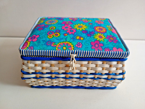 Vintage floral sewing box - floral,