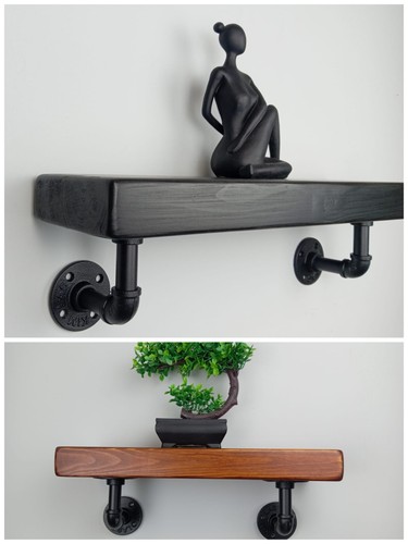 Rustic industrial shelf - shelf, solid