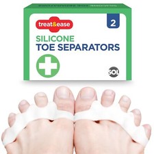 2-4PK Silicone Toe Seperator Gel Spreaders Spacers Straightener Bunion Corrector