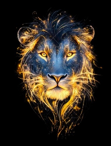 Large colourful lion diy - large,