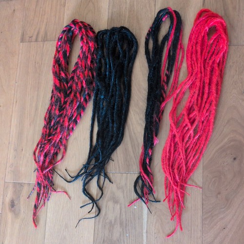 Red black dreadlocks falls - dreadlocks,