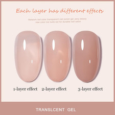 French Manicure Kit - Jelly Nude and White Gel Nail Polish Set - French Manic...