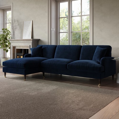 Seater sofa shaped velvet - 4, l-shaped