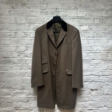 Austin Rees Fawn Covert Coat Crombie Size Uk 40 Hunting City Style Overcoat