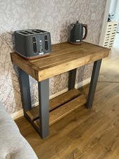 Wooden Butchers Block Kitchen Island Breakfast Bar 