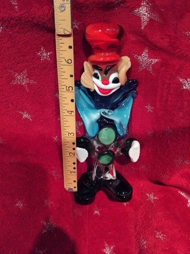 Murano glass clown - glass,