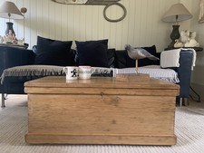 Old Antique Vintage Pine Trunk