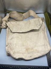 Interesting WW2 British Army Winter Warfare Whitewashed Gas Mask Bag