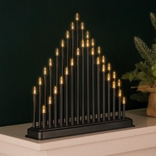 Christmas Candle Bridge Arch Decoration LED Lighting Black Home Xmas Decor