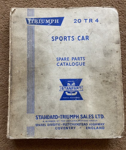 Triumph parts manual - parts,
