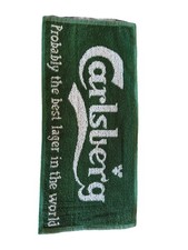 Vintage Carlsberg Bar Beer Towel For The Beer Enthusiast