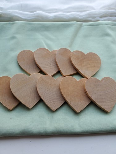 Natural small wooden - x, heart