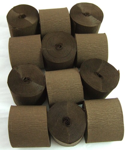 Dark brown crepe paper - dark,