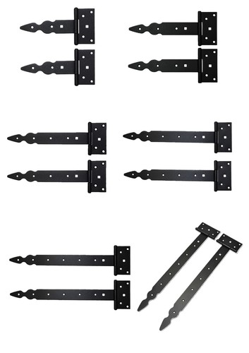 Hinges black steel - x, tee
