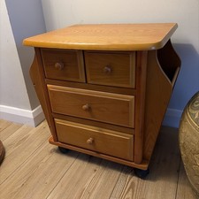 Wood Wooden Bedside Cabinet