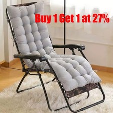 UK Sun Lounger Cushion Bench Chair Sunbed Garden Recliner Replacement Anti Slip