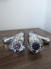 Barking-Grohe 1" Inch Vintage Bath Taps Chrome Plated - Retro