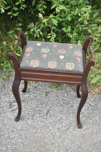 Antique mahogany piano - piano, stool