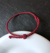 Dark Red Bracelet. Adjustable Tibetan Buddhist Kabbalah Lucky Bracelet