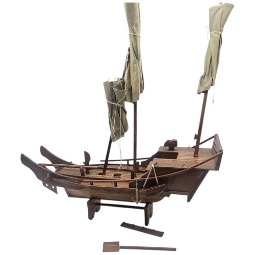 Wooden boat ornament sails - boat,