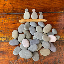 20 small beach pebbles sea