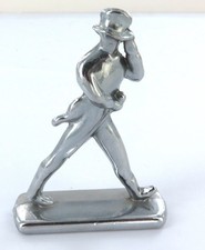 Vintage Johnnie Walker Solid Chrome Metal Freestanding Figure
