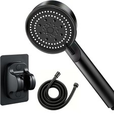 High Pressure bath Shower Head 5 mode large Chrome handset heads water saving UK