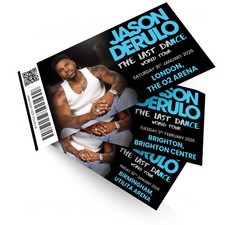 Jason Derulo Music Concert Tour 2026 Personalised Mock Ticket Gift Reveal