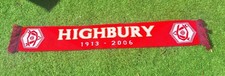 Arsenal FC Football Scarf Vintage Highbury Farewell Red White 2006