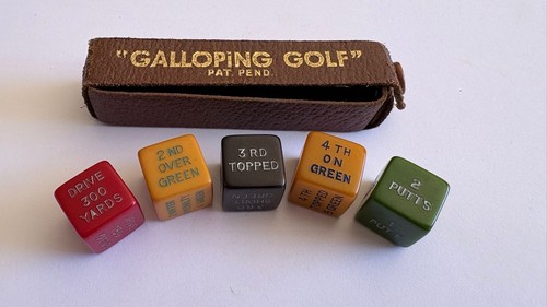 Galloping golf bakelite dice - galloping,