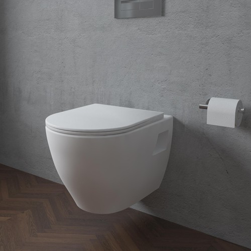 Bathroom wall hung - toilet, pan