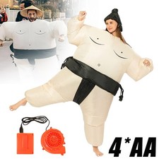 Halloween Inflatable Sumo Wrestler Costume Blow Up Suits Cosplay Party Dress NEW