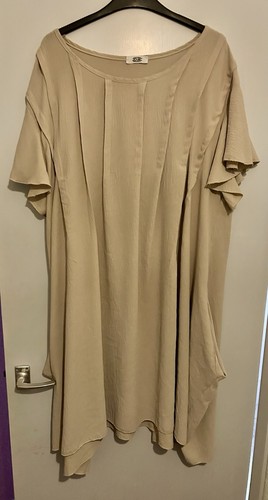 Sand coloured midi dress size - coloured,