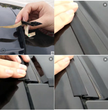 9.84ft Rubber Car Windshield Sunroof Seal Strips Panel Ageing Trim Moulding