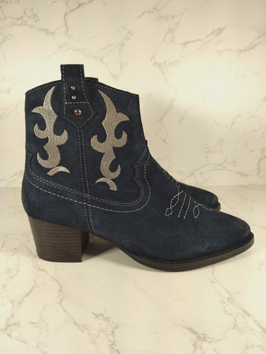 Joe browns navy suede cowboy - browns-,