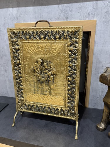 Antique embossed brass - brass, fire