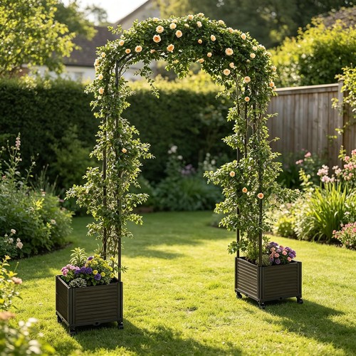 Garden arch trellis planter - garden,