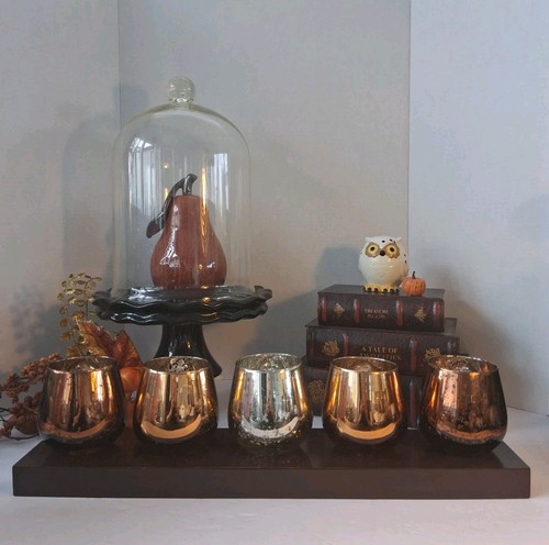 Mercury glass votive candle - mercury,