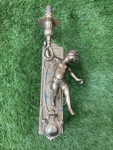 Vintage french brass cherub - vintage,